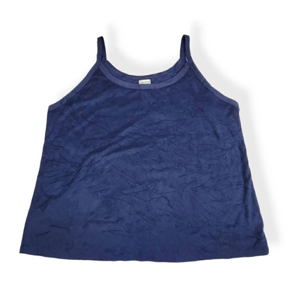 Ava & Viv Navy Blue Terry Cloth Tank Top 3X NWOT